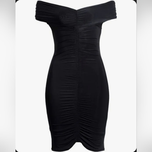 Topshop ruched mini dress size 2 black - Picture 4 of 9